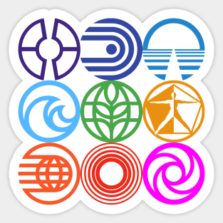 Retro Epcot Logos Sticker